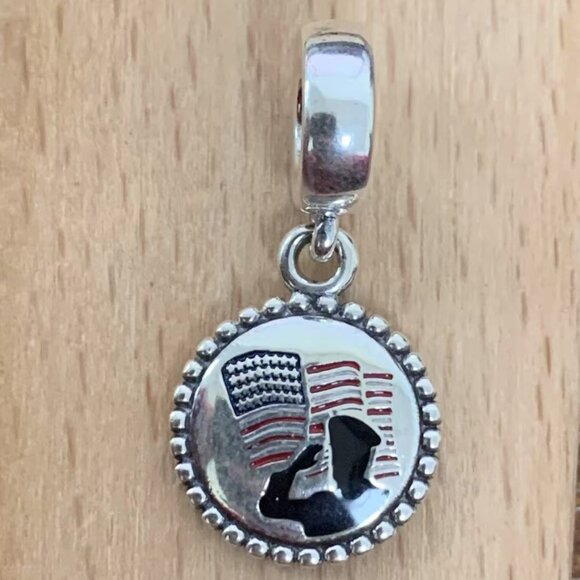 Pandora American Police Charm, S925 Silver Bracelets - Picture 1 of 4